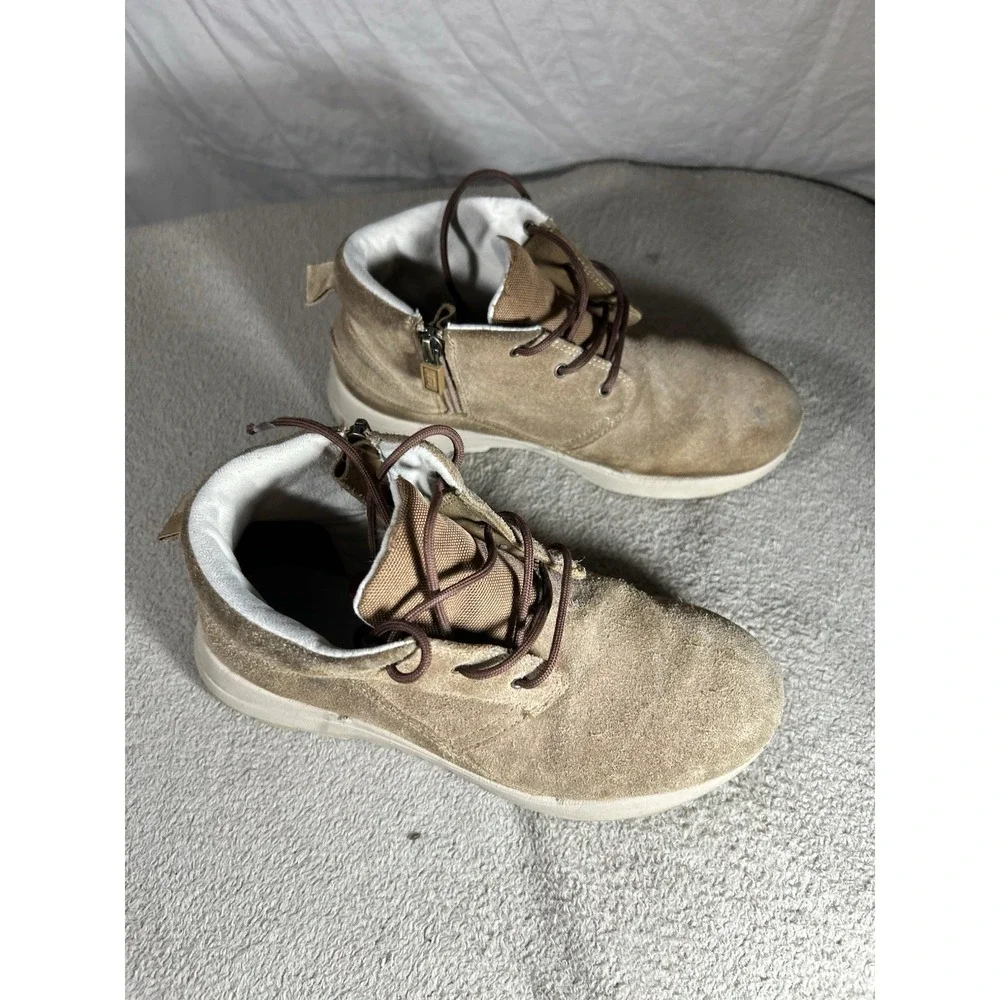 UGG 1125410K Chestnut Tan Suede Chukka Sneaker Boots Youth Size 4 Zip